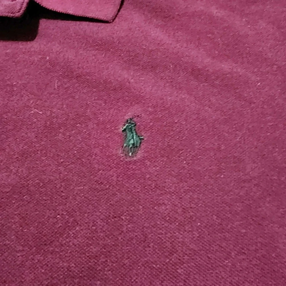 Polo Ralph Lauren Mens XXL Burgundy Maroon Short Sleeve Pique Polo Pony Logo